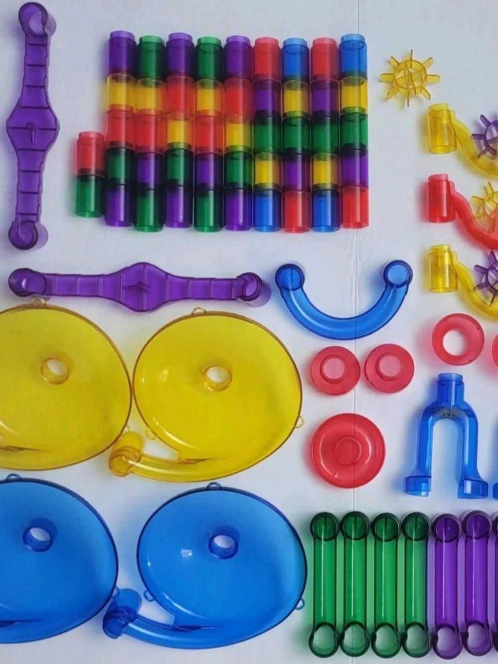 Marble Genius Marble Run Lot Translucent Track Pieces STEM Building Toy Parts